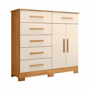 DRESSER, XANGAI, 6 DRAW O/WHT