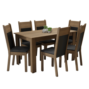 MEDELIN DINING TABLE WITH WOODEN TOP 5231 - RUSTIC
